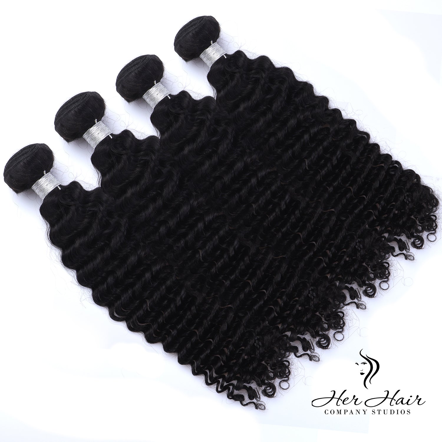 Brazilian Deep Curly Hair 4 Bundle Deal